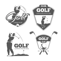 Foto auf Acrylglas Vintage golf vector labels, badges and emblems. Sport sign icon, club game illustration © K3Star