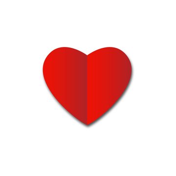 red love heart 3d vector