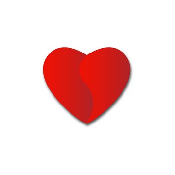 red love heart 3d vector