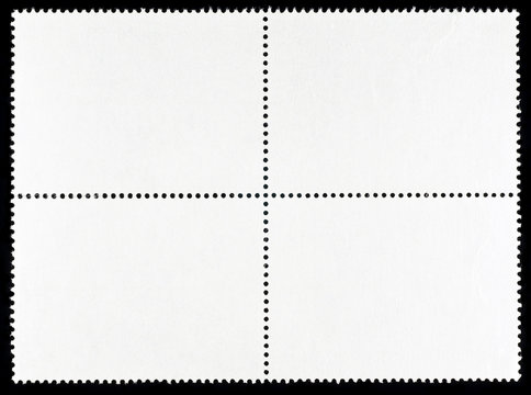 Blank Postage Stamps Block Of Four