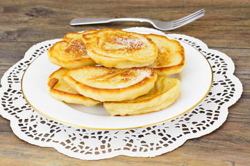 Tasty Pancakes with Sugar Stack