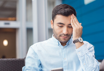 Worried young man