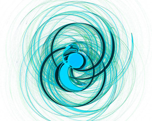 Abstract fractal design. Spirals and circles.