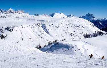Fototapeta na wymiar Ski resort Val Gardena, Italy