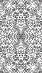 Seamless Abstract Tribal Black-White Pattern. Hand Drawn Ethnic