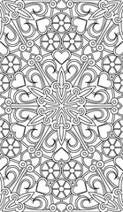 Seamless Abstract Tribal Black-White Pattern. Hand Drawn Ethnic