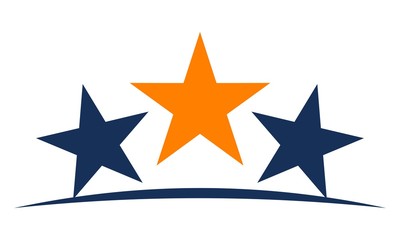 Obraz premium Three Star Modern Logo