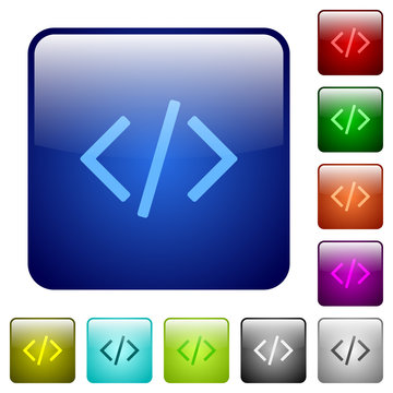 Color programming code square buttons