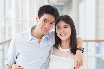A happy young asian couple