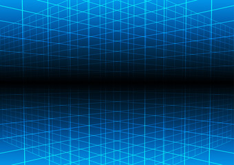 Vector blue grid light technology vector background. illustratio