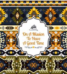 Seamless pattern in tribal style