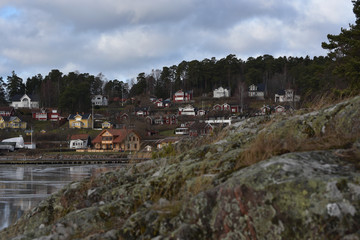 Typical swedish village,Krokek, Kolmarden, Sweden