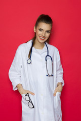 Cheerful Young Female Doctor
