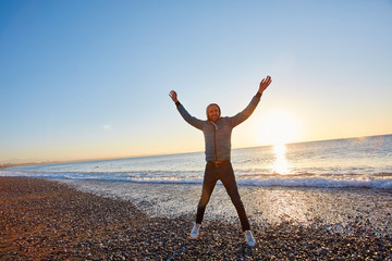 man on the beach