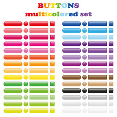 Set of colored buttons, illustration