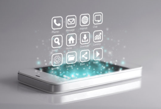 Three dimensional apps on smartphone.