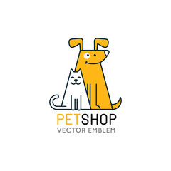Vector logo design template for pet shops