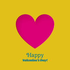 Fototapeta na wymiar Greeting Card Happy Valentine's Day with carved hearts