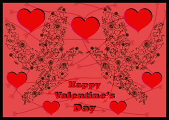 Valentine card red