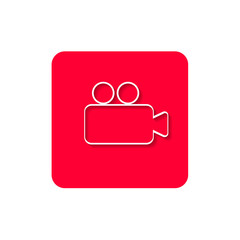 A flat icons for web, which shows the symbol of camcorder.