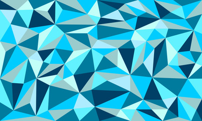 Blue Ice Low Poly Art Background