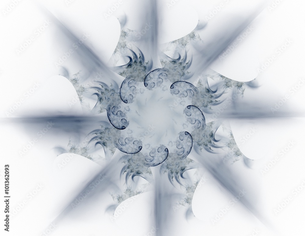 Poster lacy colorful clockwork pattern, digital fractal art design