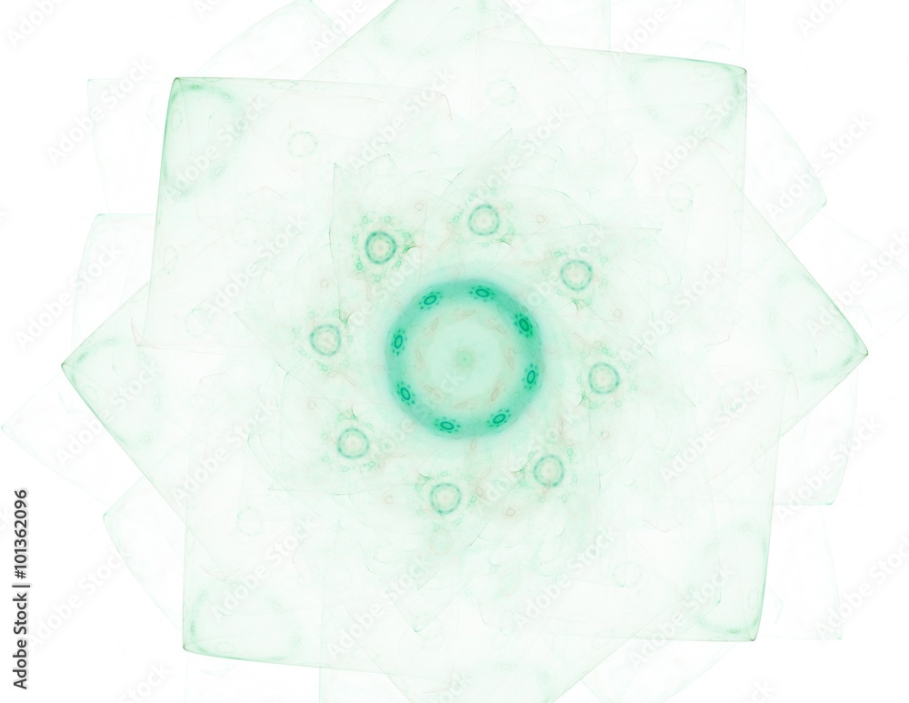 Aufkleber elementary particles series. interplay of abstract fractal forms on the subject of nuclear physics s