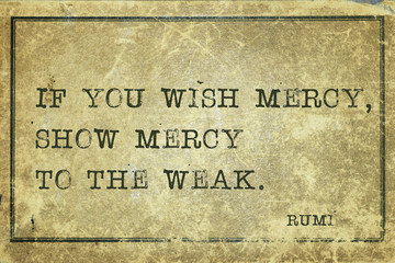 show mercy Rumi