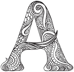 Illustrated letter A