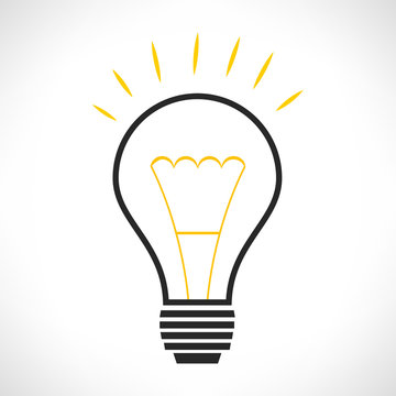 light bulb logo. vector illustration. 