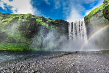 Wonderful waterfall Skogafoss in Iceland