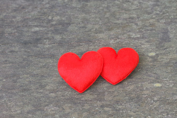 Heart on a wooden board