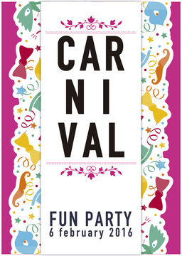 Carnival fun party poster.