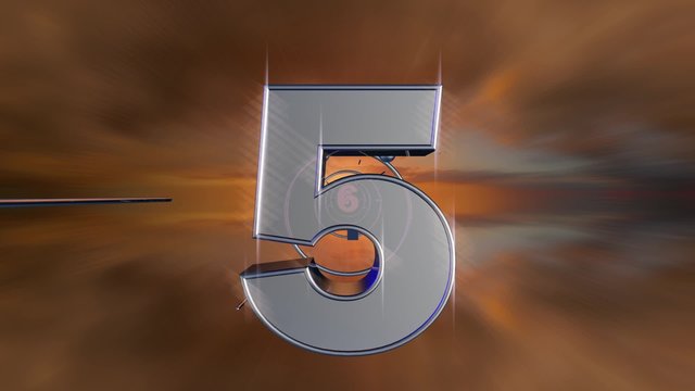 Countdown modern 3D Animation Orange