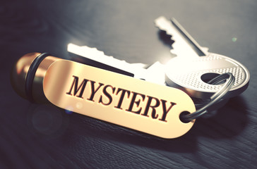 Keys with Word Mystery on Golden Label.