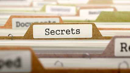Folder in Catalog Marked as Secrets. - obrazy, fototapety, plakaty