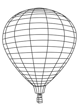 Air Balloon Coloring Picture