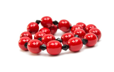 red beads isolated