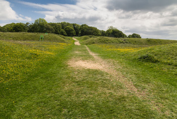 Fototapeta na wymiar Badbury Rings Iron Age hill fort