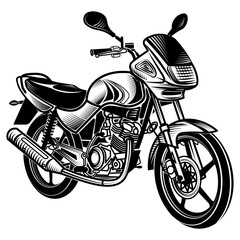 Motorcycle  Vector Illustration.
