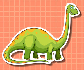 Green dinosaur with long neck