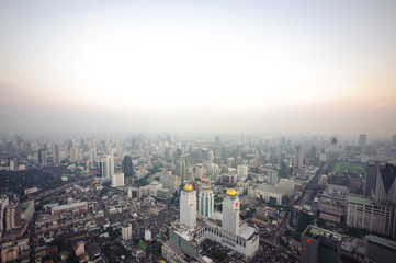 View from the tower Baiyoke Sky in Bangkok