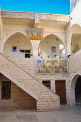 Maalula, Syria - May 09, 2010: Buildings of monastery Takla near Damascus, Syria