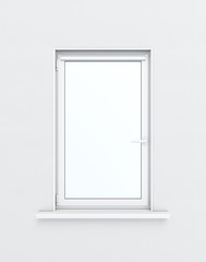 Plastic window isolated on white background. 3d rendering
