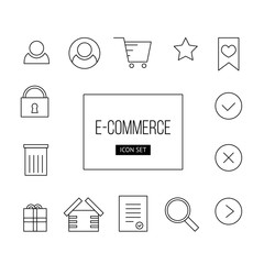 Vector set of icon e-commerce