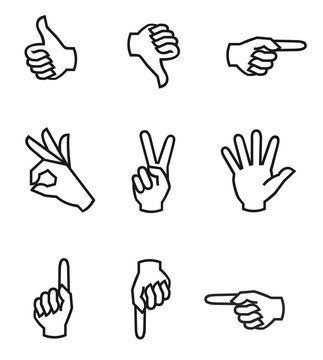 Hand signs illustration