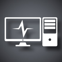 Vector computer diagnostics icon