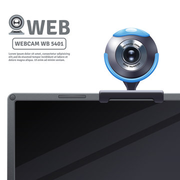 Webcam On Computer Illustration 