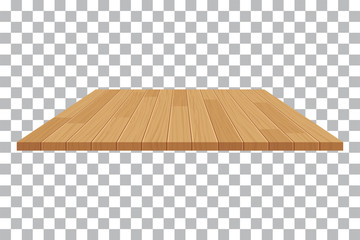 Naklejka premium vector wood table top on isolated background