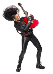 Fototapeta premium Rock musician isolated